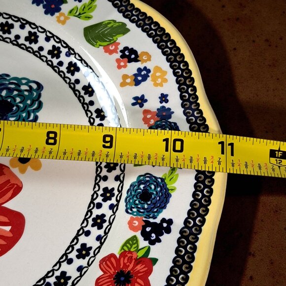 Set of 2 ~ Pioneer Woman Classic Floral Stoneware Dinner Plates ~ - Picture 5 of 11